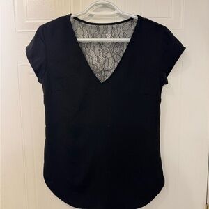 Black dynamite sheer back top